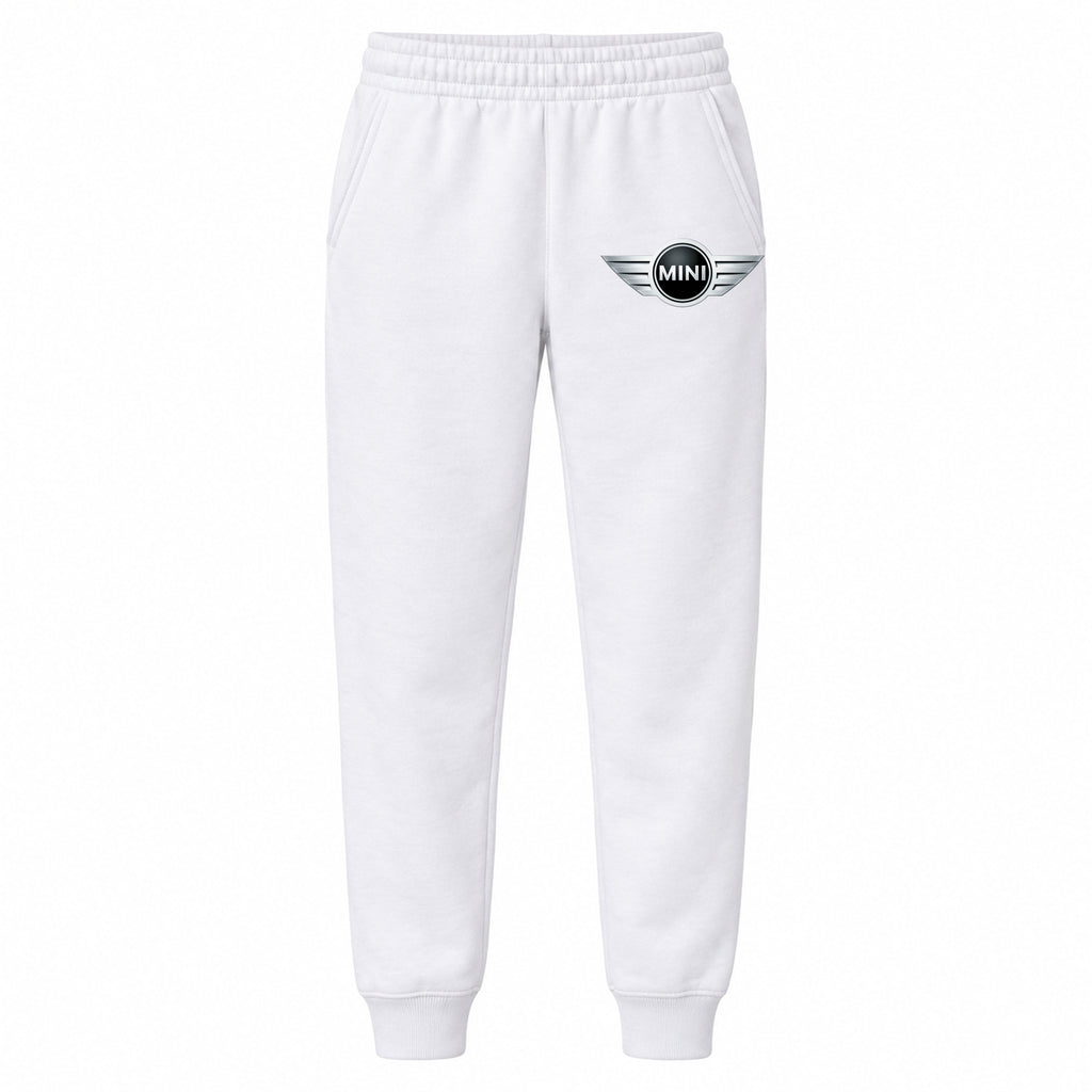 Mini Cooper youth jogger sweatpants in White, Youth Large ages 10–12