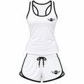 Women's Mini Cooper tanktop and shorts set White front