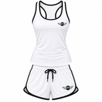 Women's Mini Cooper tanktop and shorts set White front