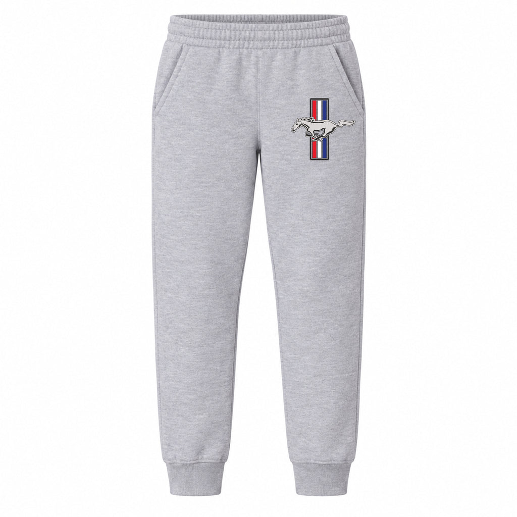 Mustang youth jogger sweatpants in Grey, Youth Large ages 10–12