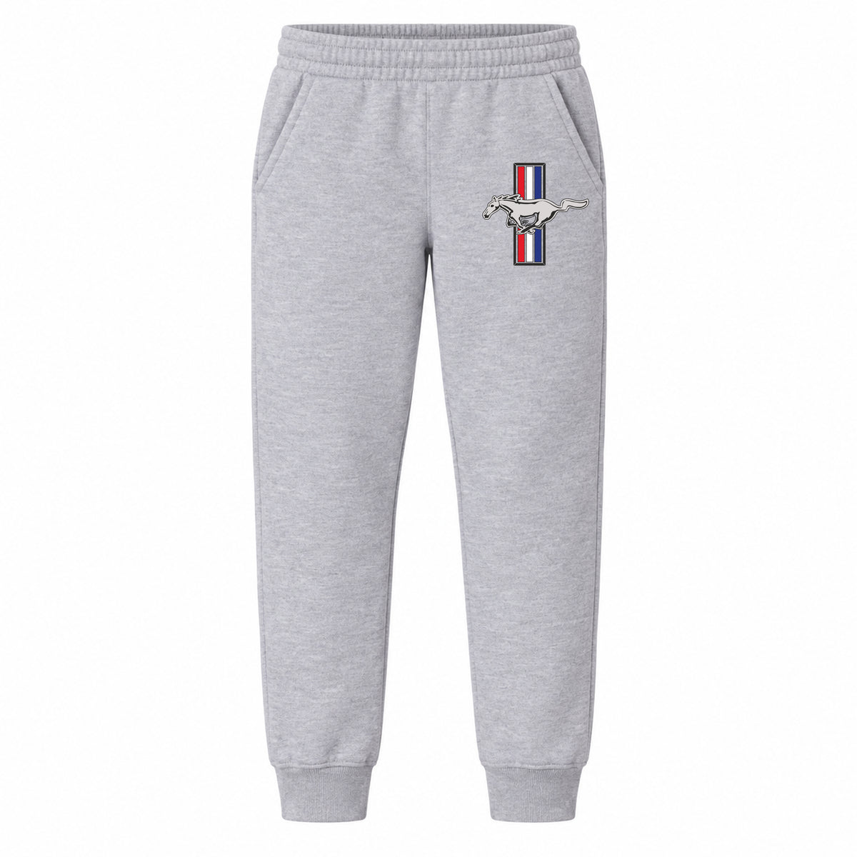 Mustang youth jogger sweatpants in Grey, Youth Large ages 10–12