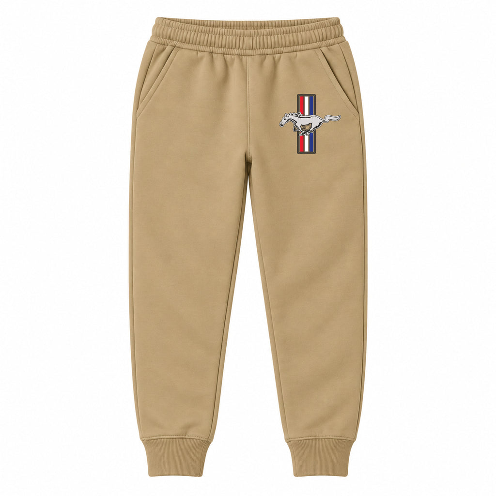 Mustang youth jogger sweatpants in Khaki, Youth Large ages 10–12