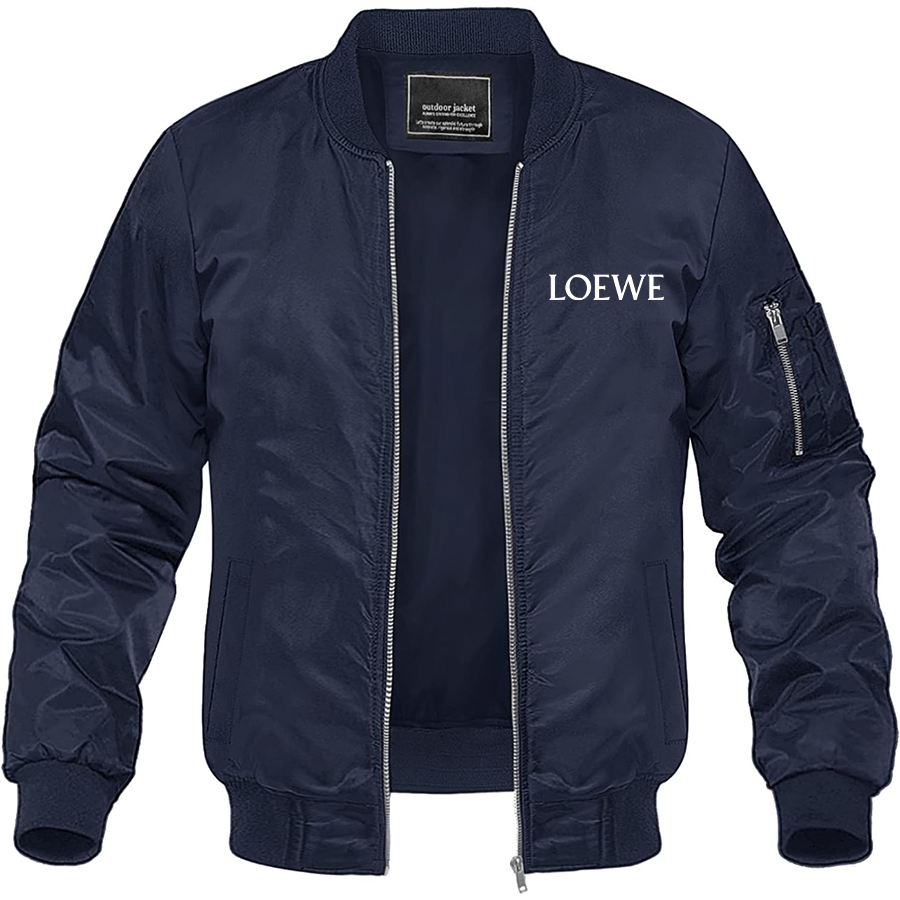 Men's Loewe Lightweight Bomber Jacket Windbreaker Softshell Varsity Jacket Coat