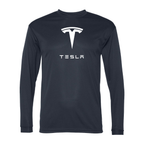 Men's Tesla Car -  Polyester Long Sleeve T-Shirt