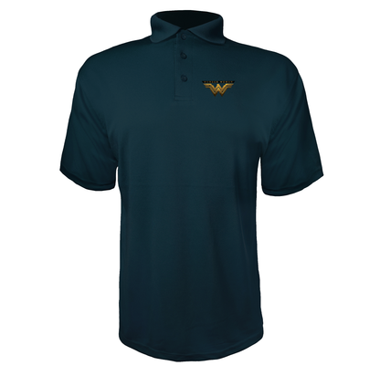 Men's Wonder Woman DC Superhero Polyester Polo