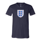 Men’s England National Football Team - BELLA + CANVAS - Jersey V-Neck Tee - 3005
