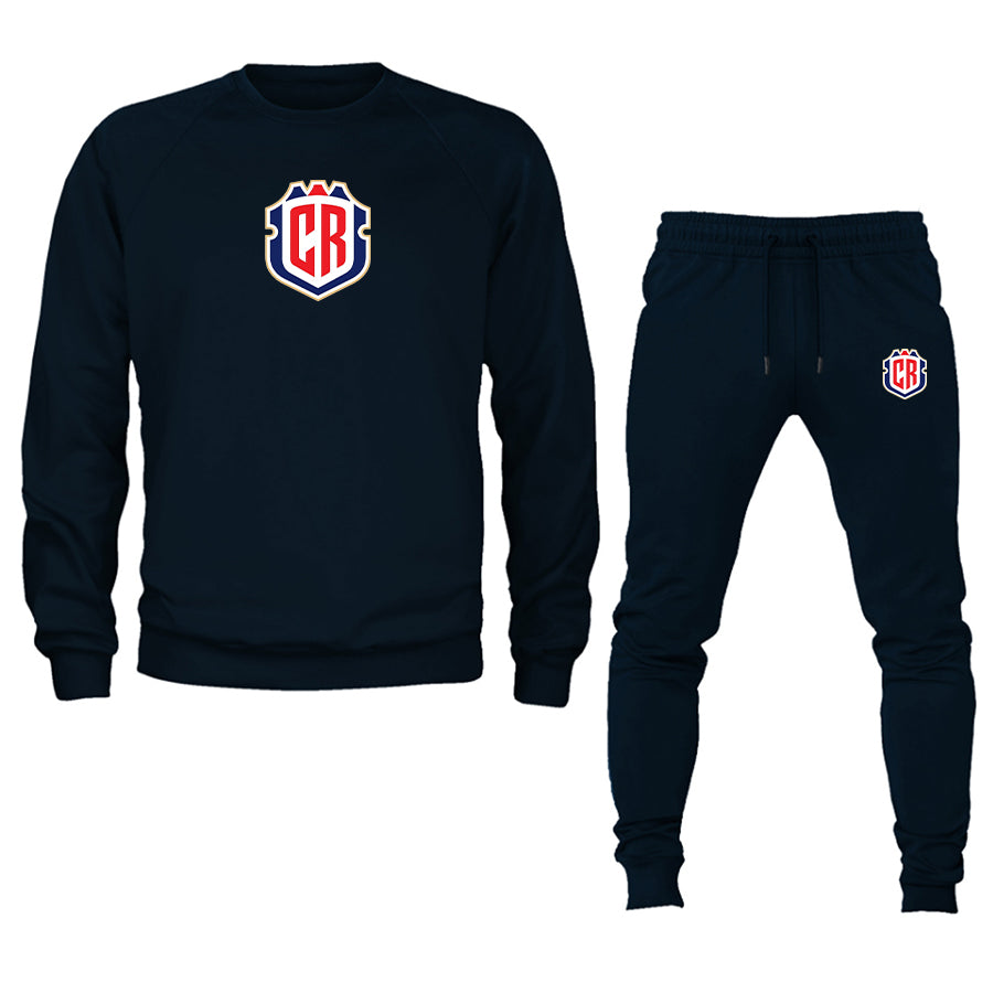 Men's Costa Rica National Soccer Team Crewneck Sweatshirt Joggers Suit