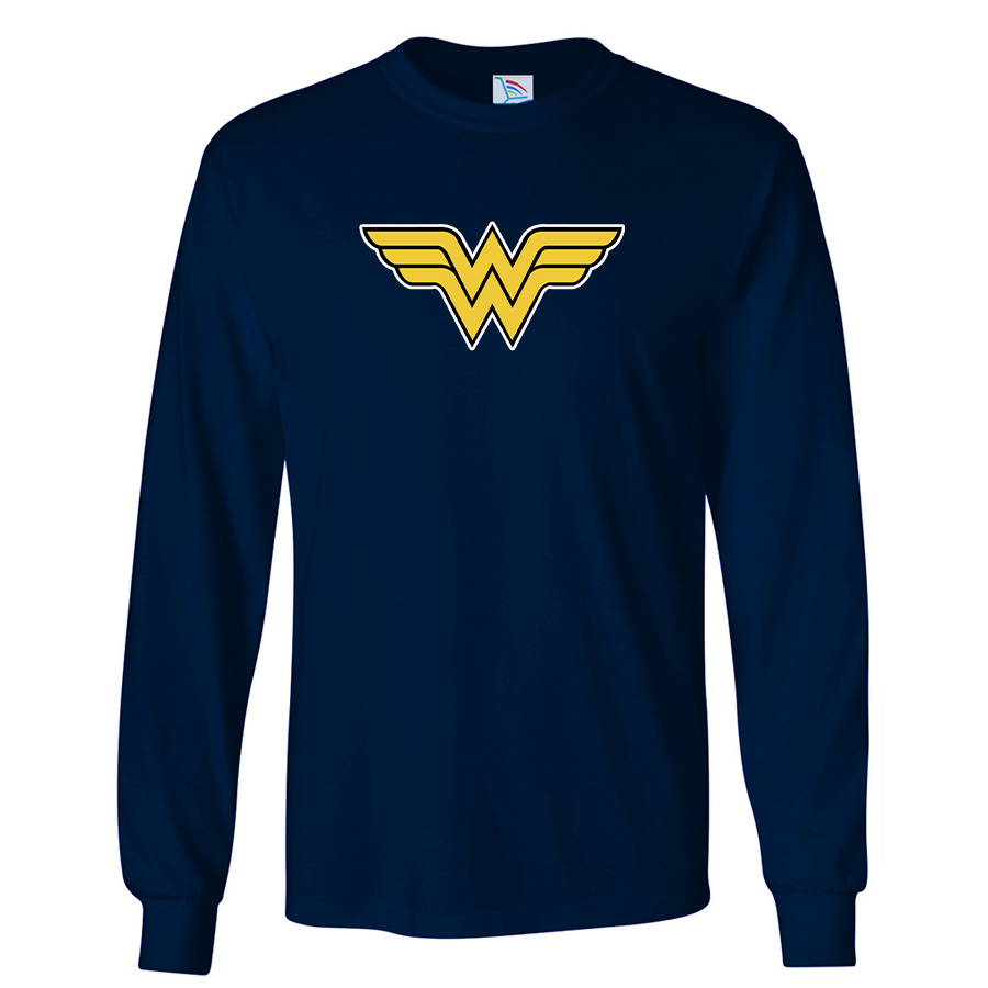 Youth Kids Wonder Woman Superhero Long Sleeve T-Shirt