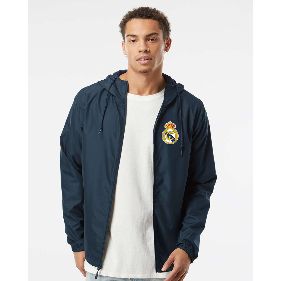 Men’s  Real Madrid Soccer - Independent Trading Co. - Lightweight Windbreaker Full-Zip Jacket - EXP54LWZ