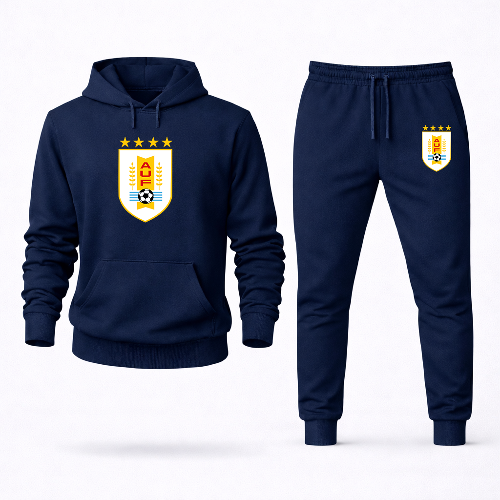 Men's Uruguay National Soccer Team Hoodie Joggers Set