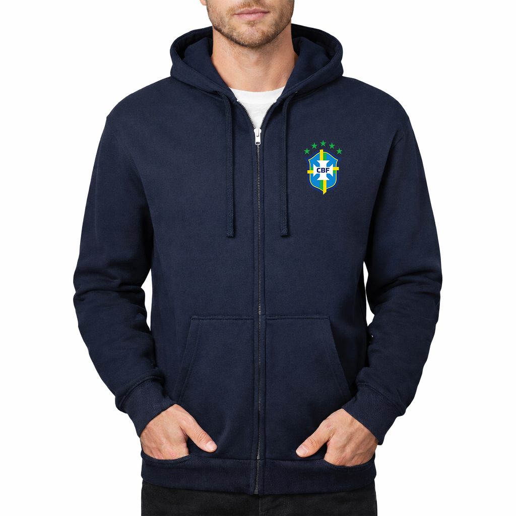 Men's Brazil National Soccer Team Zipper Hoodie
