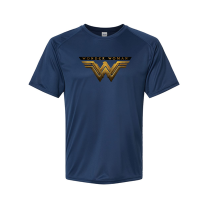 Youth Kids Wonder Woman DC Superhero Performance T-Shirt