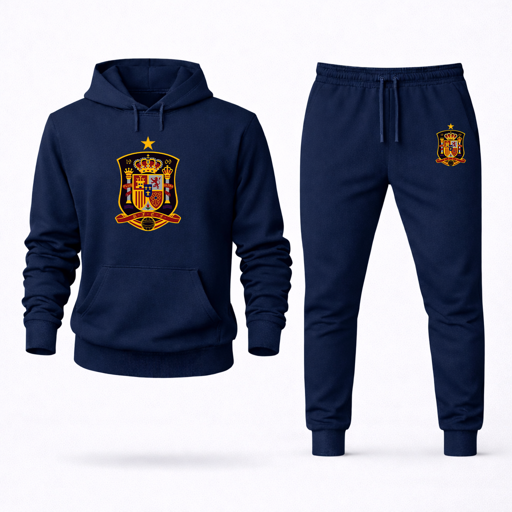 Men's Spain National Soccer Team Hoodie Joggers Set