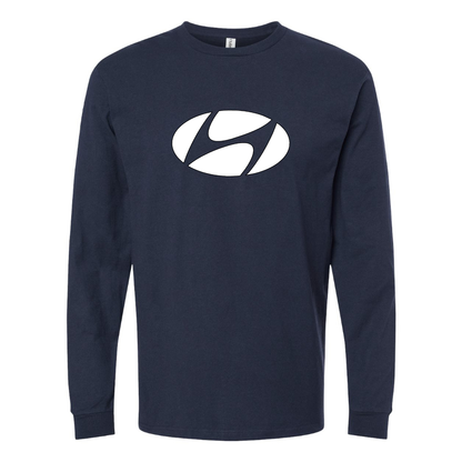 Youth Kids Hyundai New Logo Car Long Sleeve T-Shirt