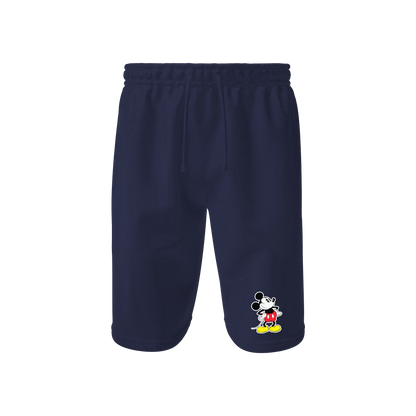 Men's Mickey Mouse Cartoon Athletic Fleece Shorts