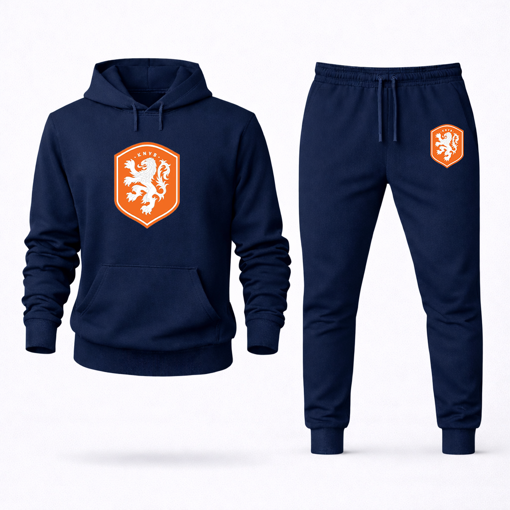 Men's Netherlands National Soccer Team Hoodie Joggers Set