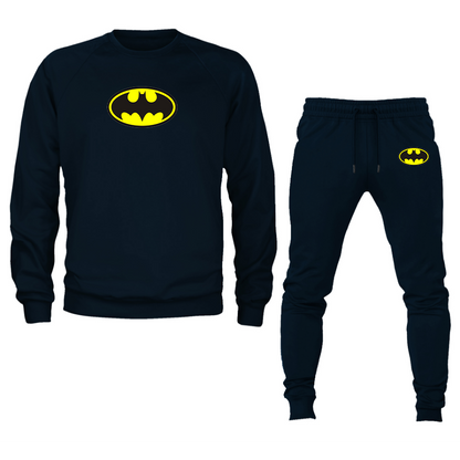 Men's DC Comics Batman Superhero Crewneck Sweatshirt Joggers Suit