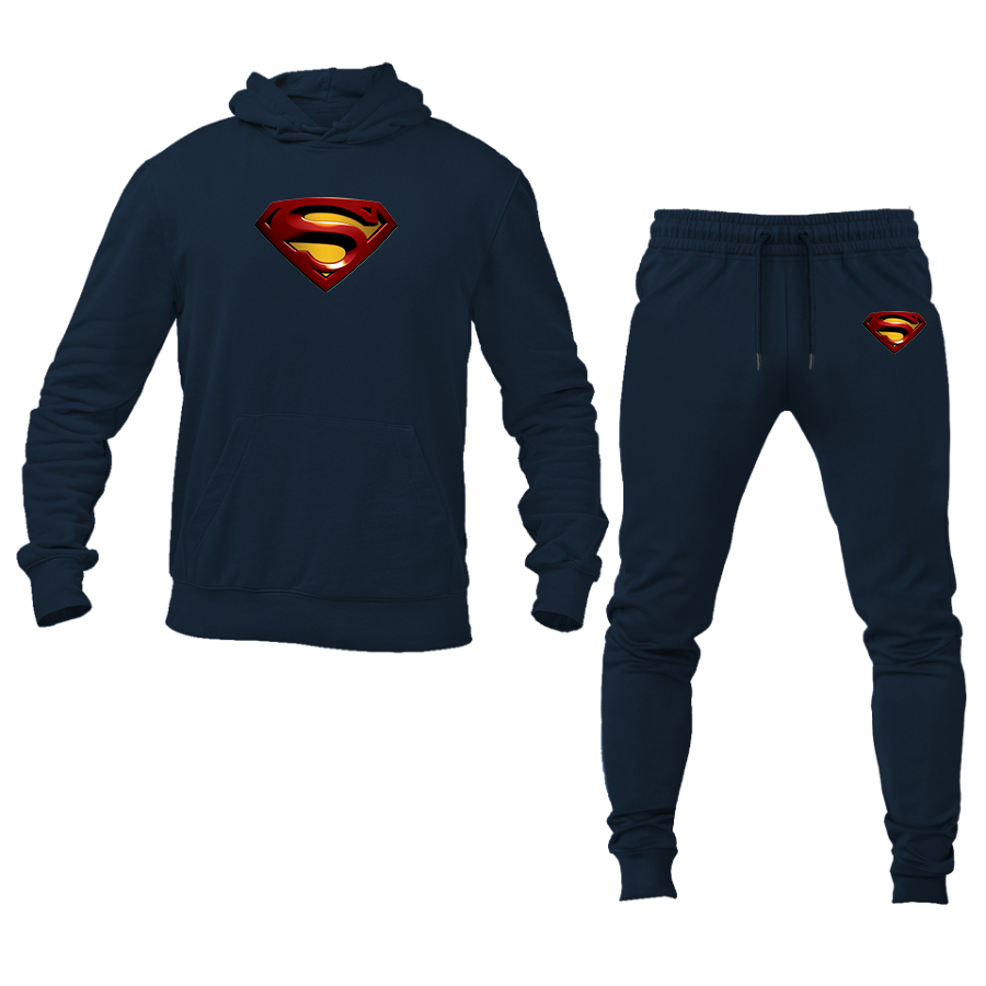 Men's Superman Superhero Hoodie Joggers Set