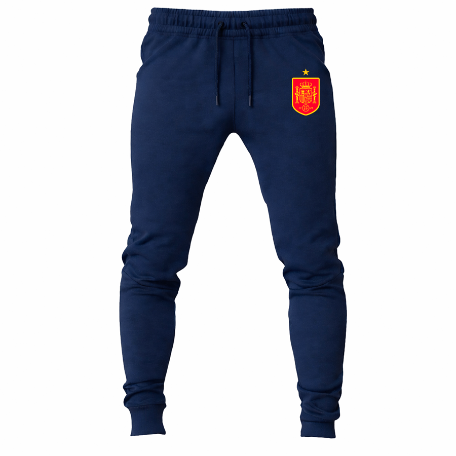 Men's Spain Red Logo National Soccer Team Joggers Sweatpants