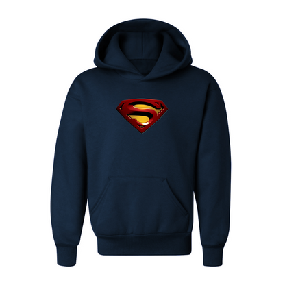Youth Kids Superman Superhero Pullover Hoodie