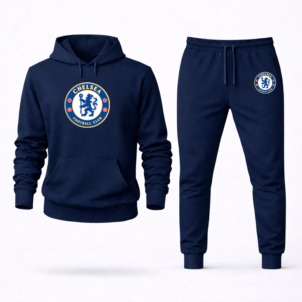 Men's Chelsea Soccer Logo Hoodie Joggers Set