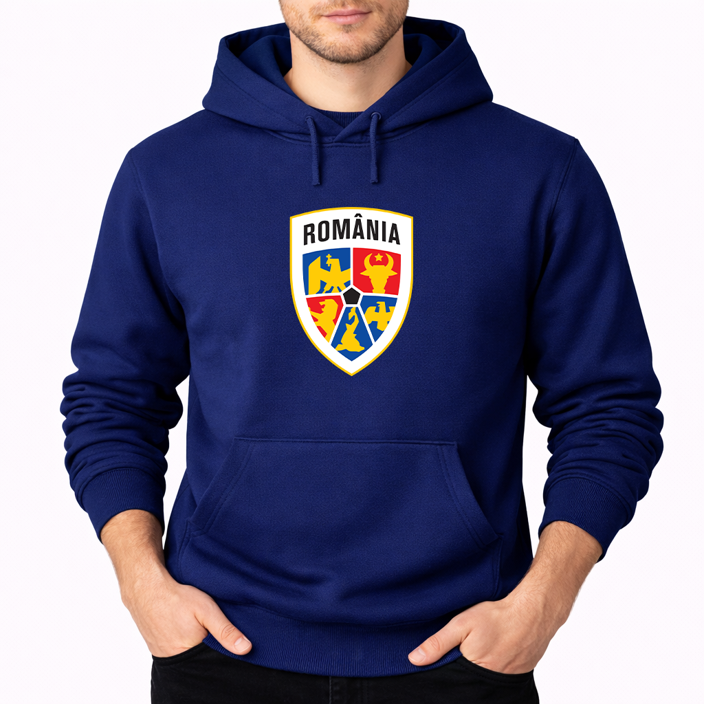 Men's Romania National Soccer Team Pullover Hoodie