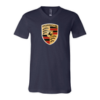 Men’s Porsche Car - BELLA + CANVAS - Jersey V-Neck Tee - 3005