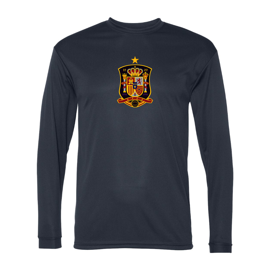 Men’s Spain National Soccer Team - C2 Sport - Performance Long Sleeve T-Shirt - 5104