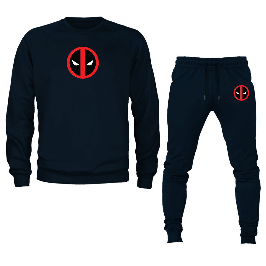 Men's Deadpool Marvel Superhero Crewneck Sweatshirt Joggers Suit