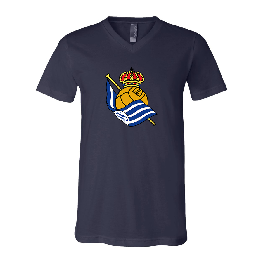 Men’s  Real Sociedad FC  - BELLA + CANVAS - Jersey V-Neck Tee - 3005