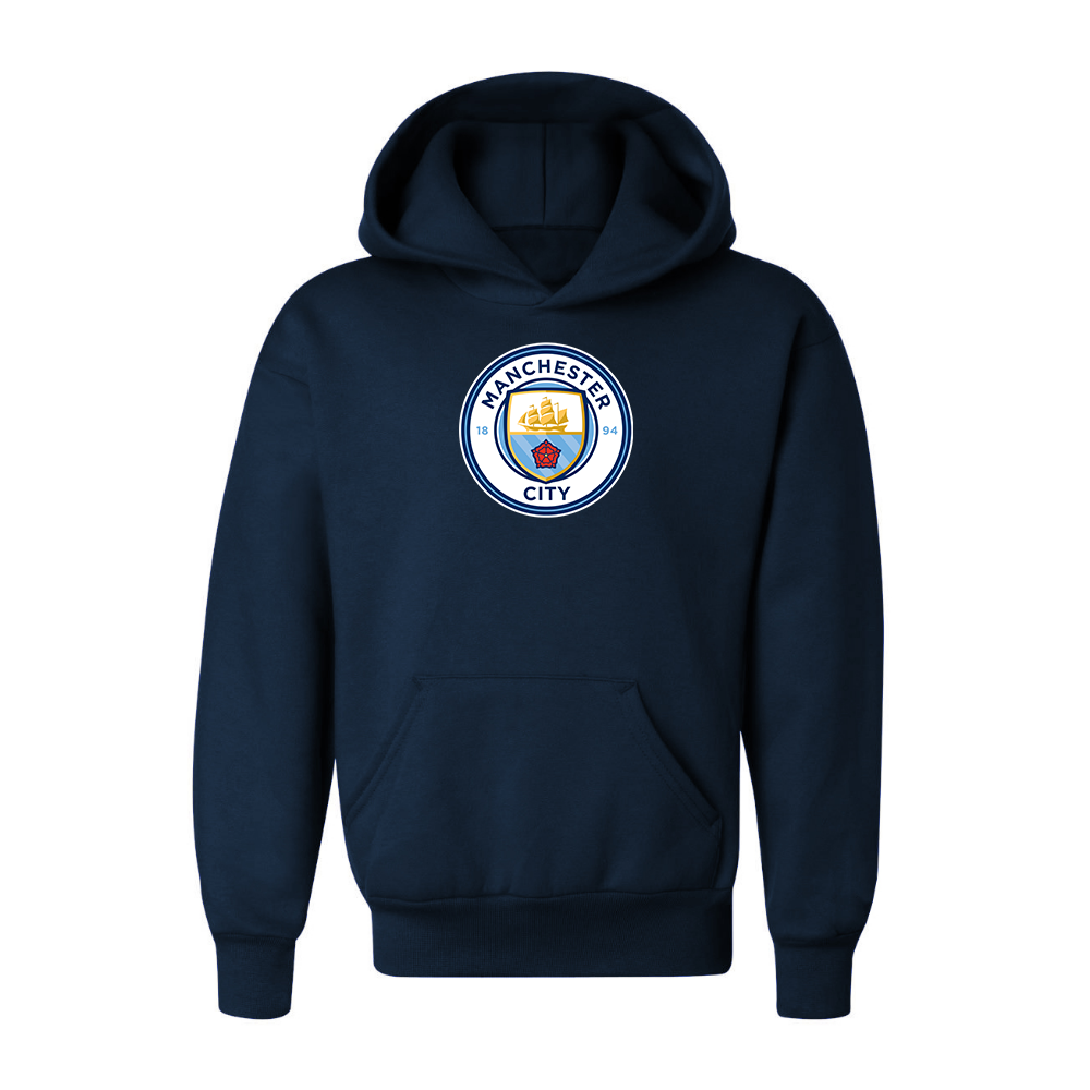 Youth Kids Manchester City Soccer Pullover Hoodie
