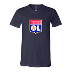Men’s Olympique Lyonnais FC - BELLA + CANVAS - Jersey V-Neck Tee - 3005