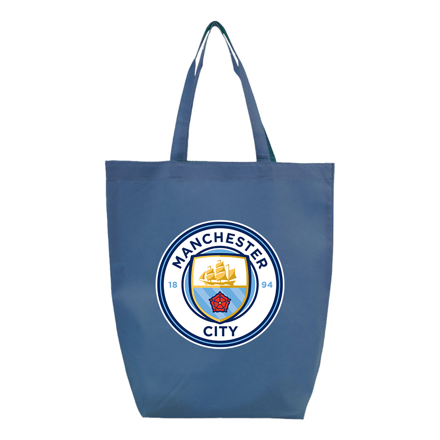 Manchester City Soccer - Q-Tees - Non-Woven Gusset Bottom Tote - Q1251