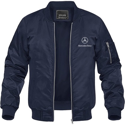 Men’s Mercedes-Benz Luxury Car Lightweight Bomber Jacket Windbreaker Softshell Varsity Jacket Coat