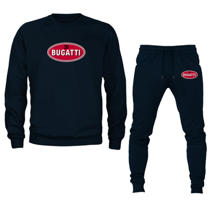 Men’s Bugatti Car Crewneck Sweatshirt Joggers Suit