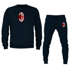 Men’s AC Milan Soccer Logo Crewneck Sweatshirt Joggers Suit