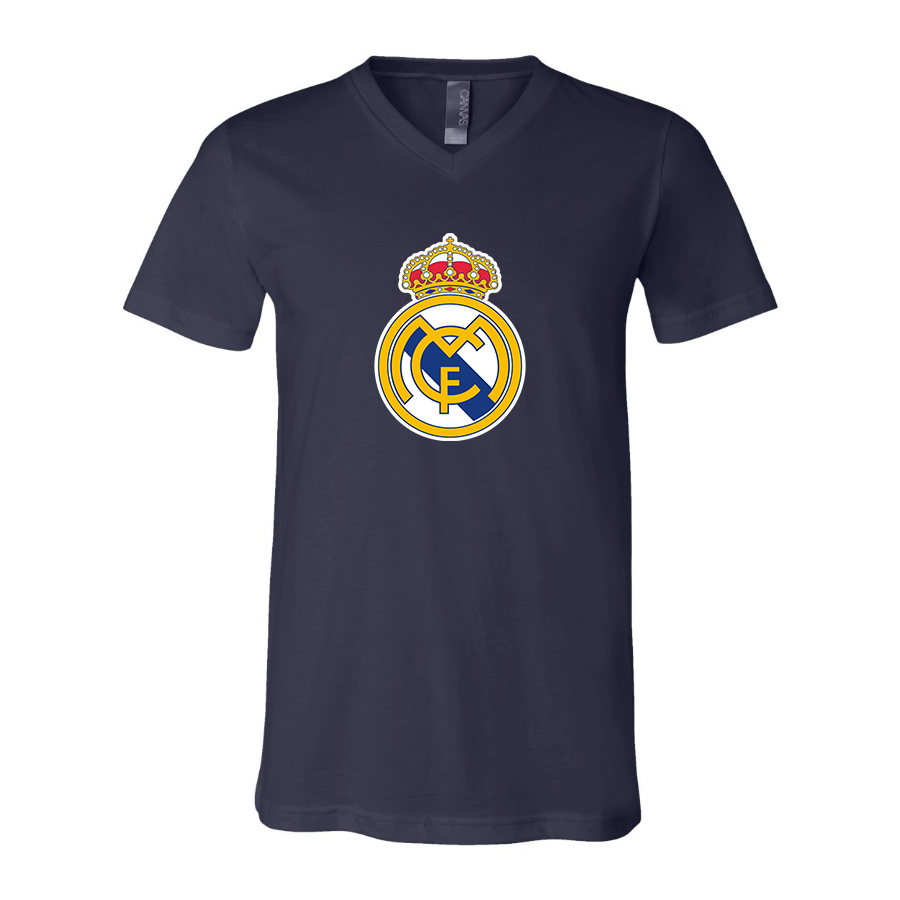 Men’s Real Madrid Soccer  - BELLA + CANVAS - Jersey V-Neck Tee - 3005