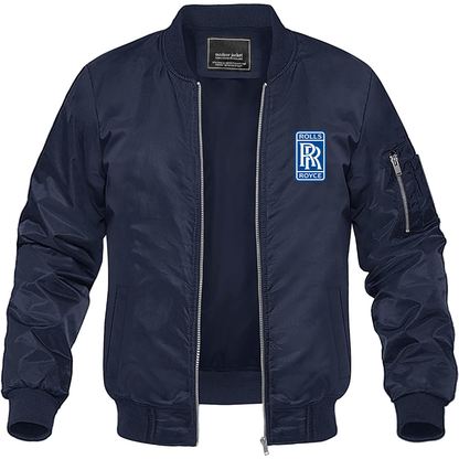 Men’s Rolls Royce Motorsport Car Lightweight Bomber Jacket Windbreaker Softshell Varsity Jacket Coat