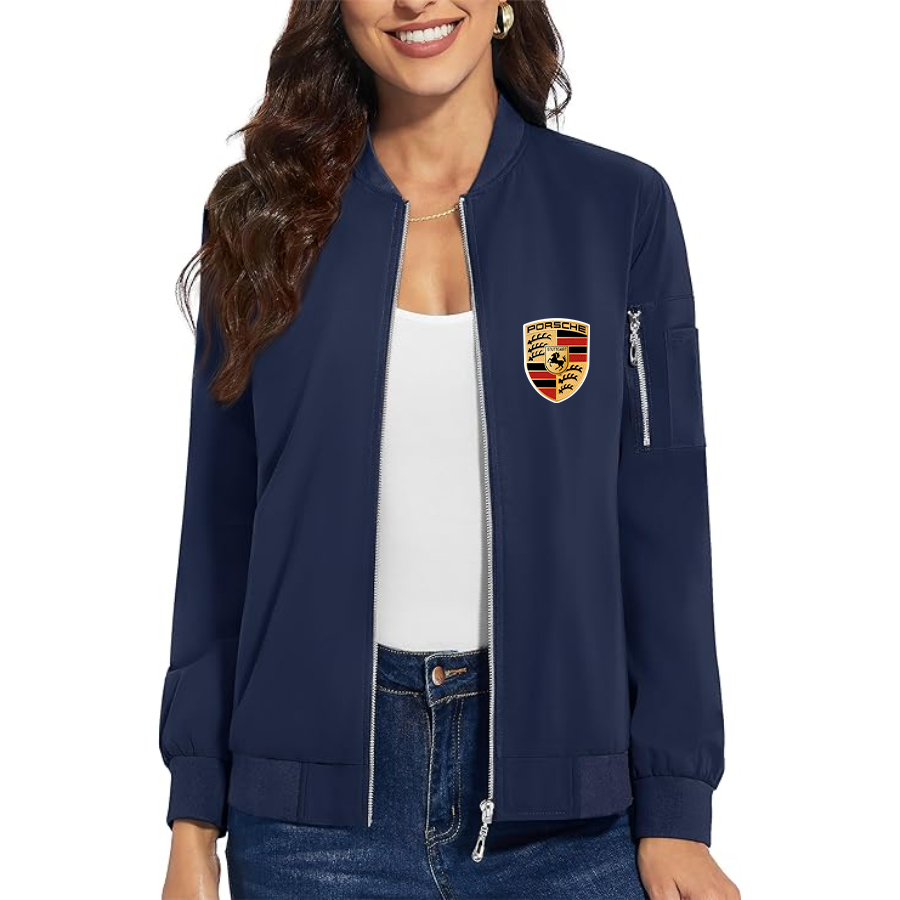 Women's Porsche Car - Premium Bomber Jacket  Outerwear