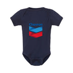 Chevron Gas Station  Baby Romper Onesie