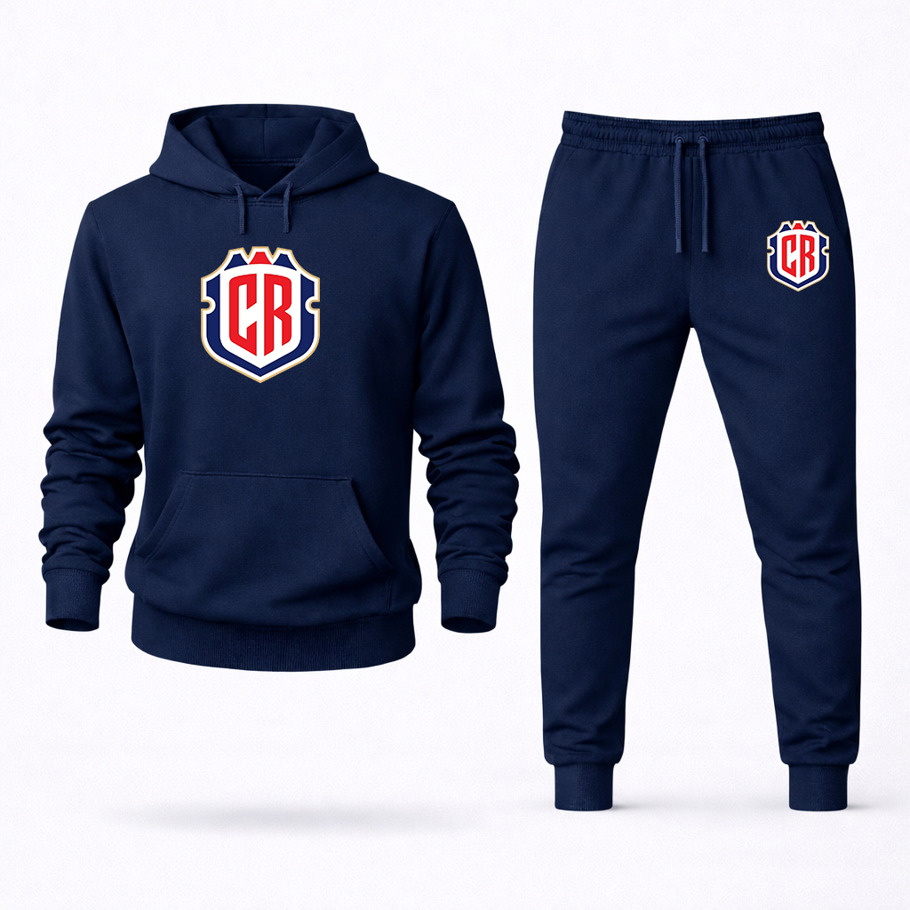 Men's Costa Rica National Soccer Team Hoodie Joggers Set