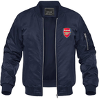 Men's Arsenal Soccer Lightweight Bomber Jacket Windbreaker Softshell Varsity Jacket Coat