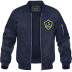 Men's LA Galaxy FC Lightweight Bomber Jacket Windbreaker Softshell Varsity Jacket Coat
