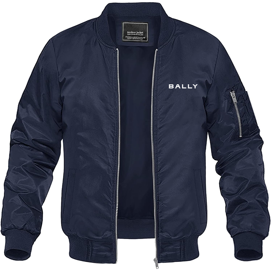 Men's Bally Lightweight Bomber Jacket Windbreaker Softshell Varsity Jacket Coat