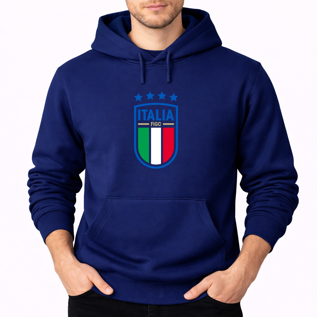 Men's Italy National Soccer Pullover Hoodie
