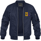 Men's Lebron James 23 Lightweight Bomber Jacket Windbreaker Softshell Varsity Jacket Coat