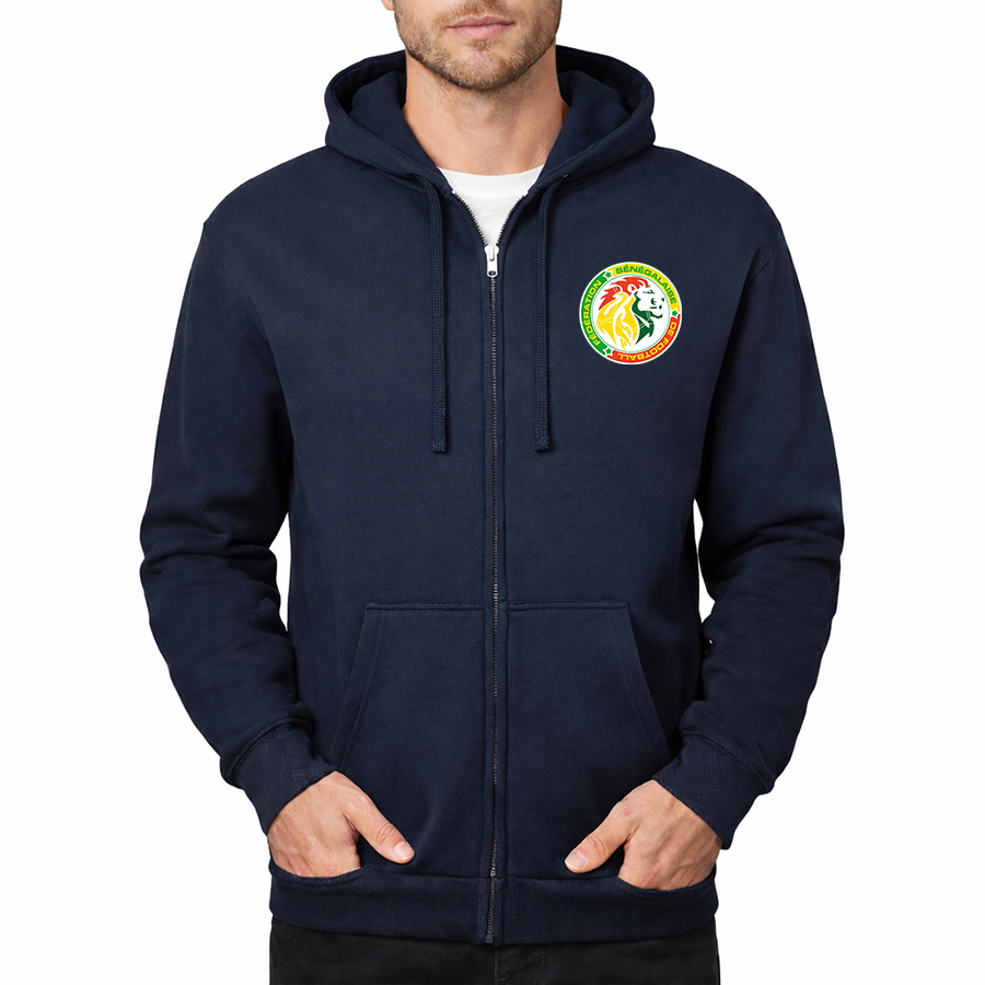 Men's Senegal National Soccer Team Zipper Hoodie
