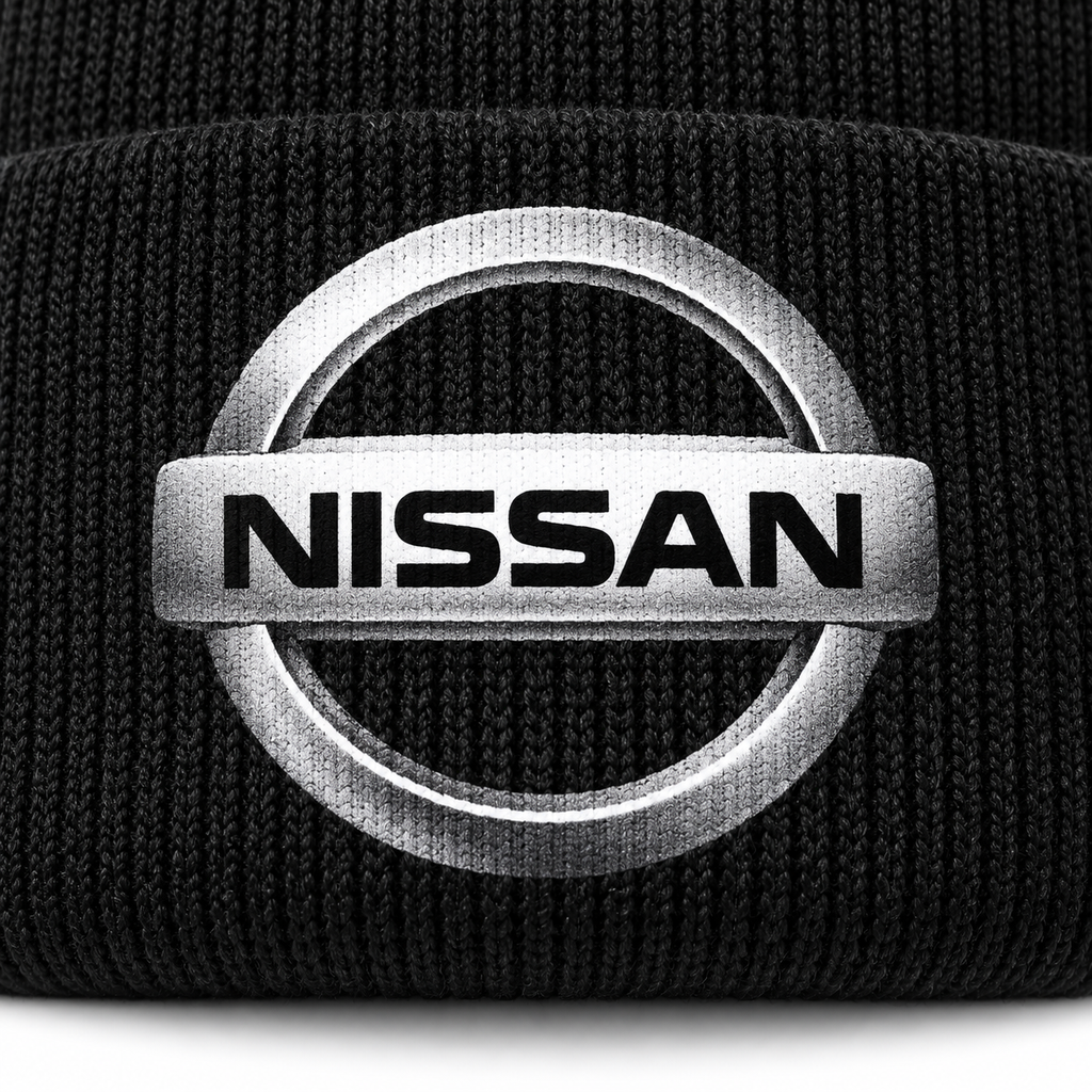 Nissan Beanie Print detail | Color: Black |