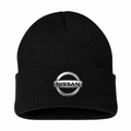 Men's Nissan Beanie Hat — Black — clean front main