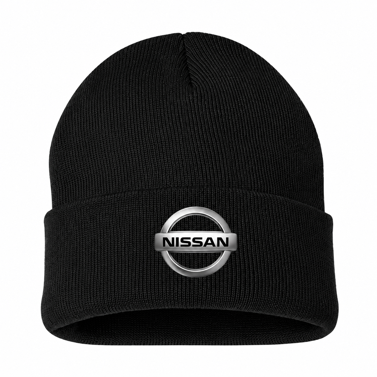 Men's Nissan Beanie Hat — Black — clean front main